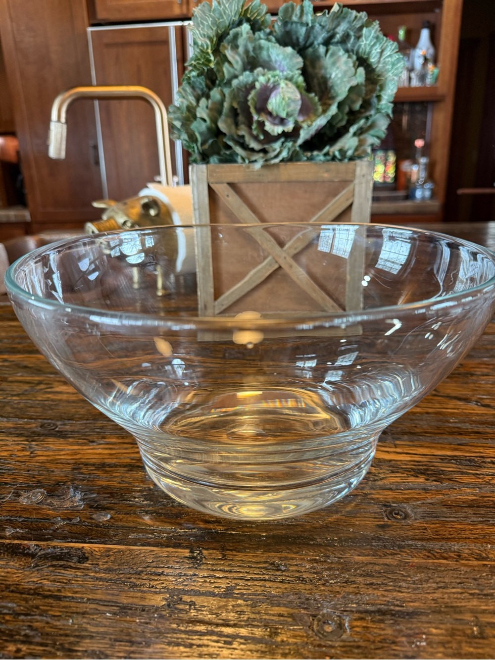 Williams Sonoma Clear Glass Serving Bowl